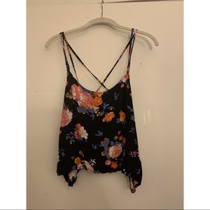 Mudd brand cropped floral tank top